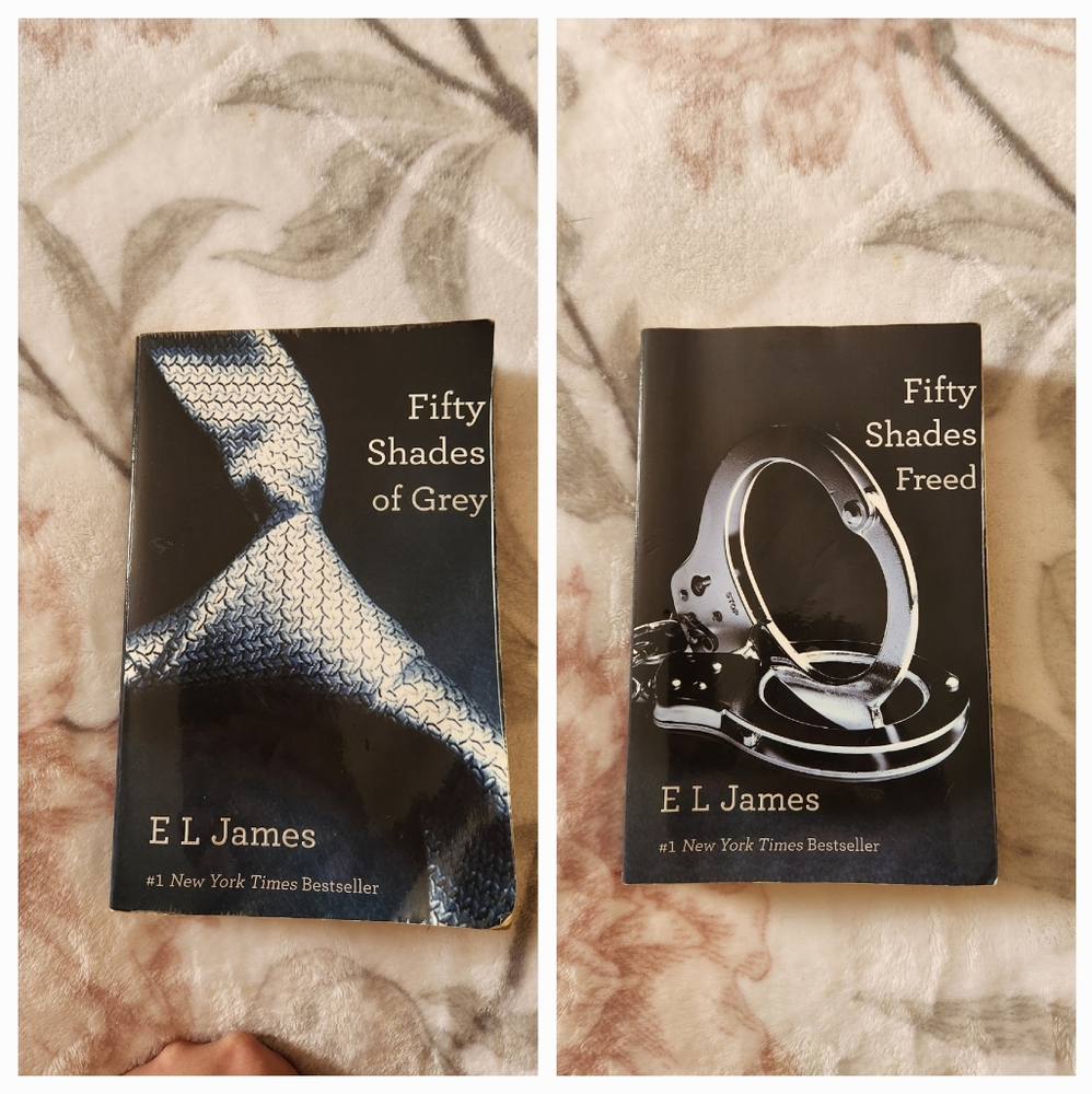 Fifty Shades of Grey & Fifty Shades Freed by E L James Books (lot of 2)